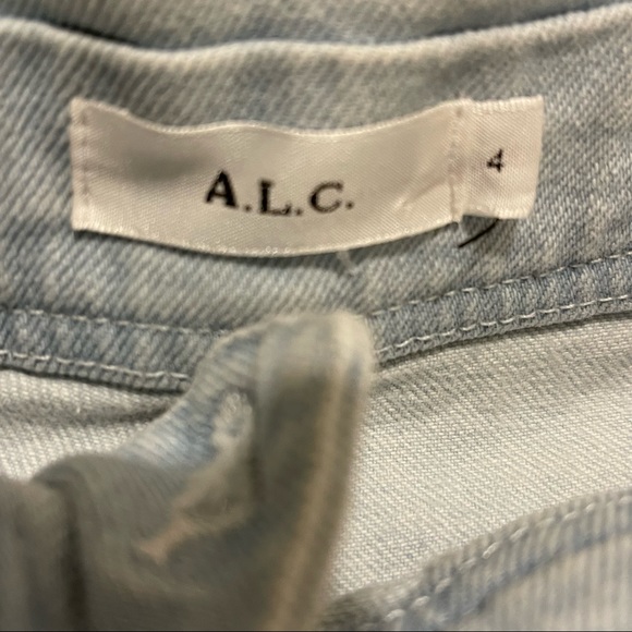 NWOT A.L.C. Pastel Blue Lake Paper Bag Pants Size 4 - Picture 4 of 5